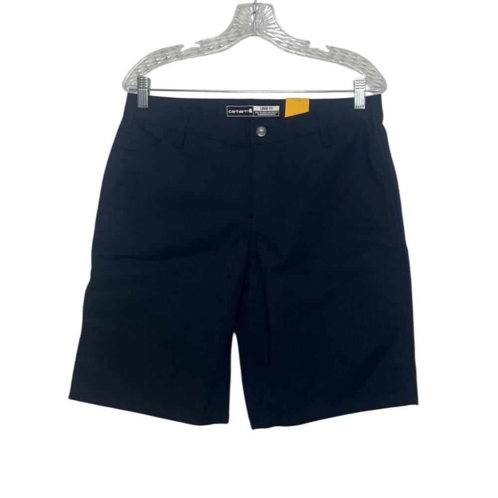 Carhartt Rugged Flex Loose Fit Canvas Work Shorts Womens‎ 10 Black New Workwear